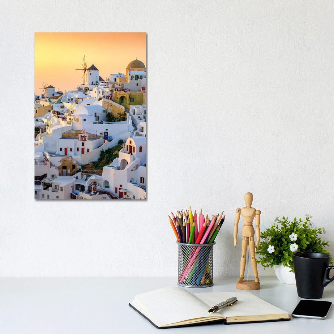 Summer Evenings In Oia Santorini, Greece