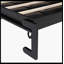 Grand lit escamotable noir avec armoires de rangement-789903183
