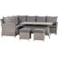 Outdoor Barbados Half Weave L-shape Corner Seating Set with Ceramic Table Top and Cushions-2024691966