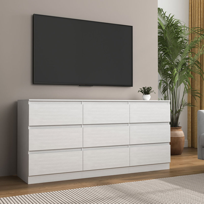Commode 9 tiroirs, Blanc