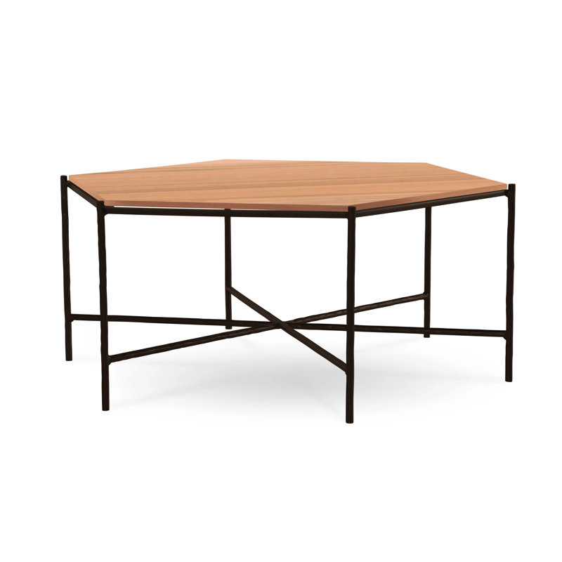 Table basse Athena, Noir texturé, Muscade, Érable