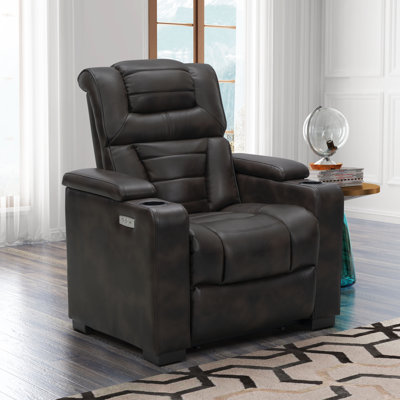 Faux Leather Power Recliner