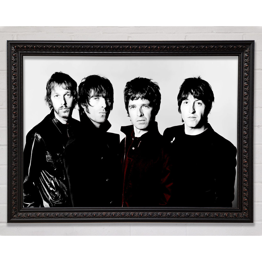 Oasis Noel Red B N W - Einzelner Bilderrahmen Kunstdrucke