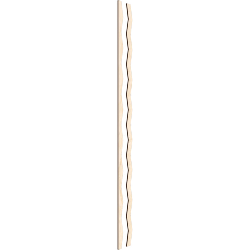 Eastport Adjustable Wood Decorative Slat Wall Panel Kit, 47" H x 1.5" W x 0.25" D, Bouleau