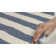 Dhurries Hand Woven Flat Weave Wool/Cotton Chevron Rug in Blue/Ivory