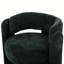 Chaises d'appoint modernes, fauteuil demi-tonneau en tissu vert, maison sculpturale compacte