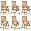 Fauteuil inclinable d'extérieur en bois massif VidaXL-119276019