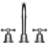 2-handle Bathroom Faucet with Drain Assembly