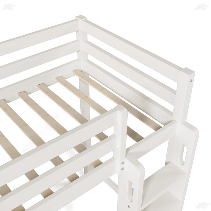 Vinesh Murphy Storage Bed, White