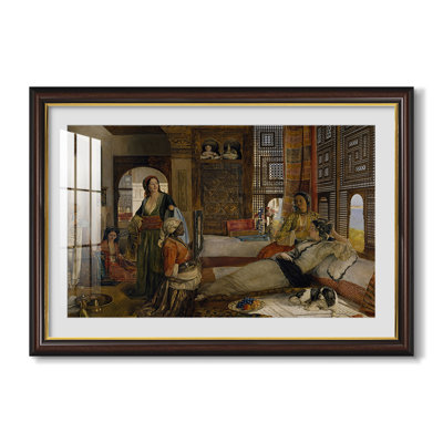 The Harem, 1876-John Frederick Lewis-Custom Framed Canvas