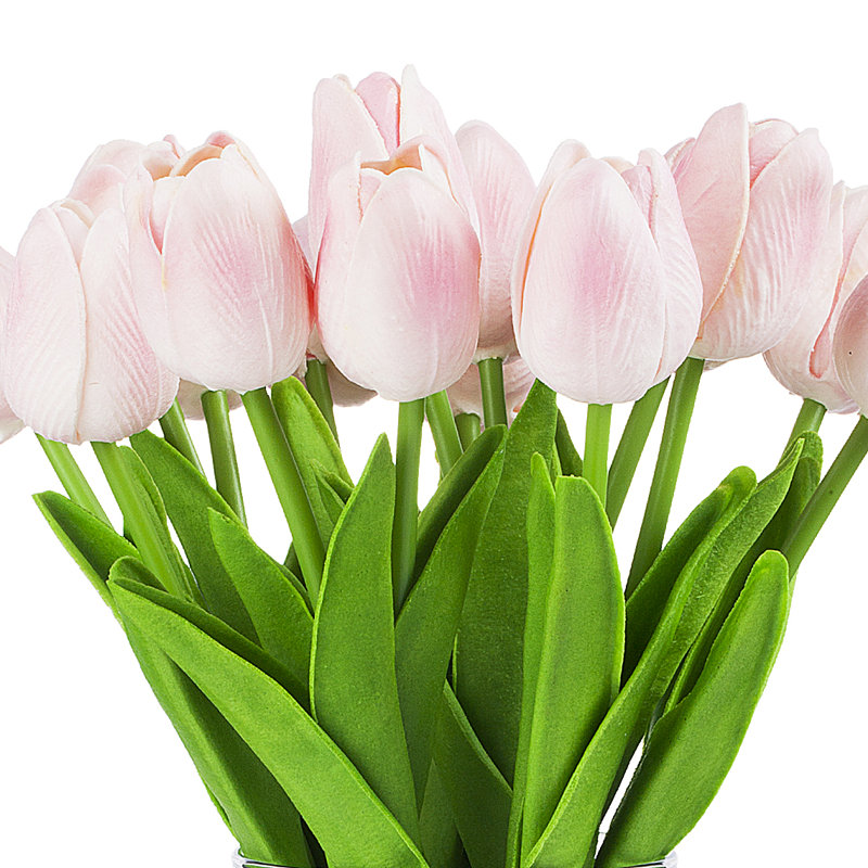 Pièce maîtresse de tulipes en vase, Rose