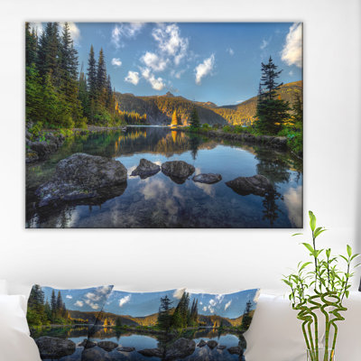 " Mountain Lake Surrounded By Trees "