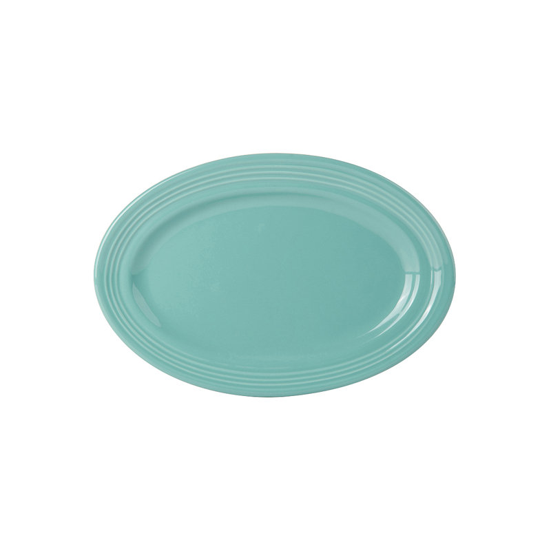 Plateau en porcelaine Tuxton, H 0,9 po x l 6,5 po x L 9,75 po