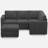 Aubade L-Shape Sectional Sofa Storage Couch With Removable Ottomans-497180727
