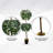 Handmade Artificial Olive Topiary Tree with Real Wood