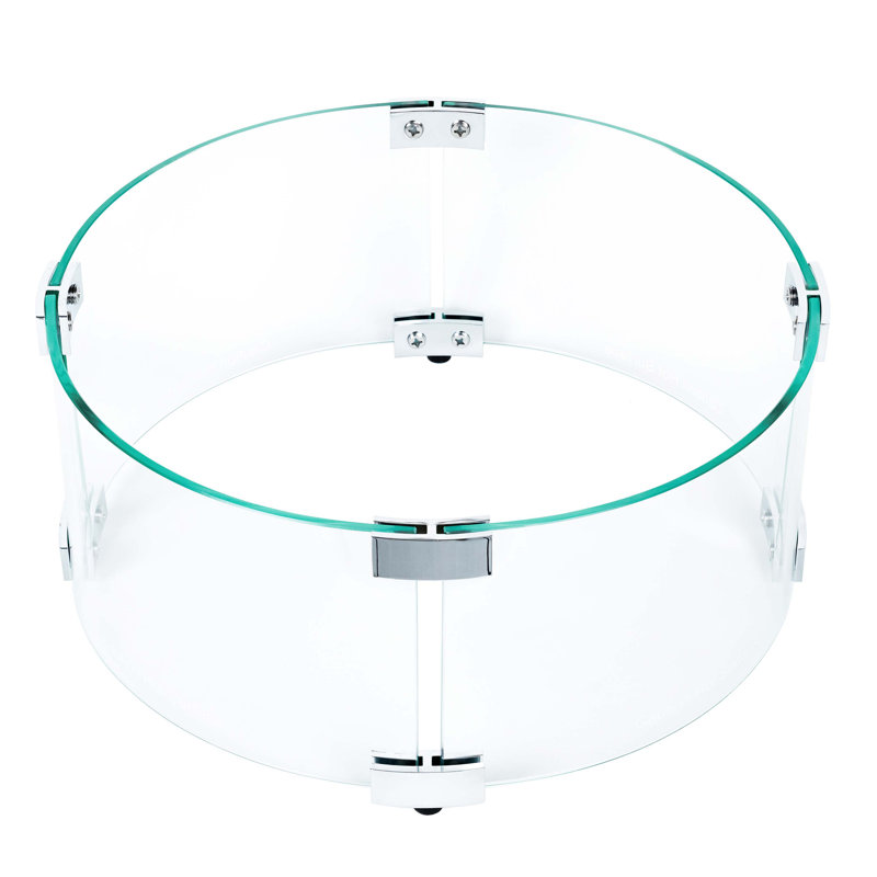 Round Fire Pit Wind Guard, 6" H x 14.5" W x 14.5" D
