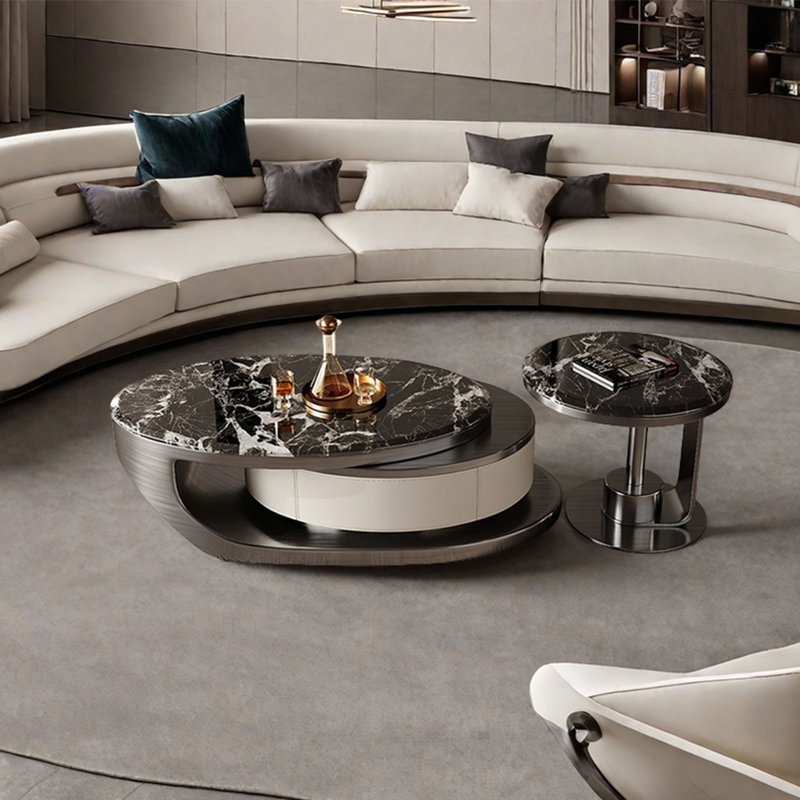 Table basse Modern, Noir / blanc