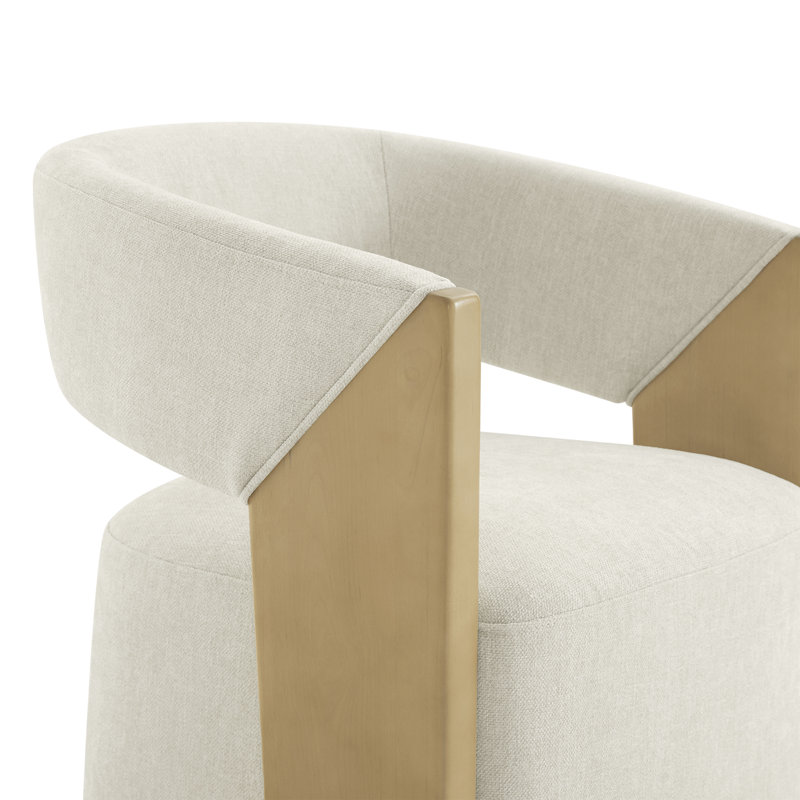 Chaise rembourrée avec roulettes cachées, Lin