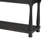 Ginie Sofa Table, 3 Drawers, Black Brown Solid Rubberwood, 60 Inch