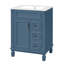 Meuble-lavabo compact de 24 po avec lavabo en céramique, armoire compacte pour petites salles de bain, design moderne avec 2 tiroirs et tablette réglable, meubles-lavabos-645822129