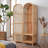 Simple Solid Wood Rattan Wardrobe