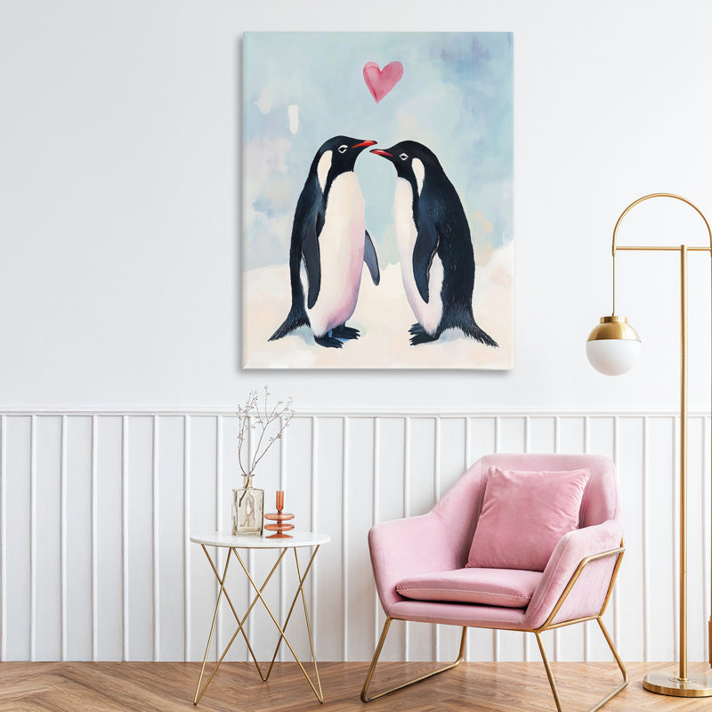 «Penguin Love with Heart», conception par The Prints Vibe, 30 x 24