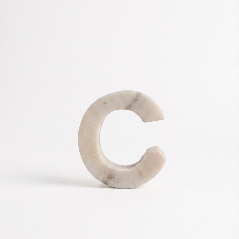 Zeb Text & Numbers Letter Block, C