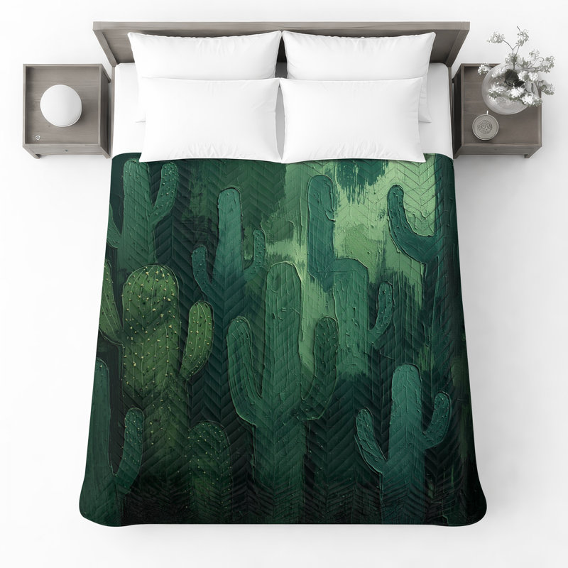 Cactus vert avec literie Cactus, Lit simple