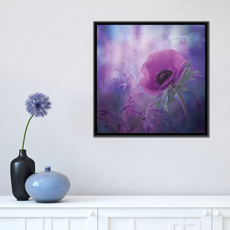 " Ecstasy " by Natalia Simongulashvili, 18" H x 18" W x 1.5" D, Black Framed Canvas, No Mat