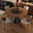 Simple Tan Solid Wood Dining Table Sets