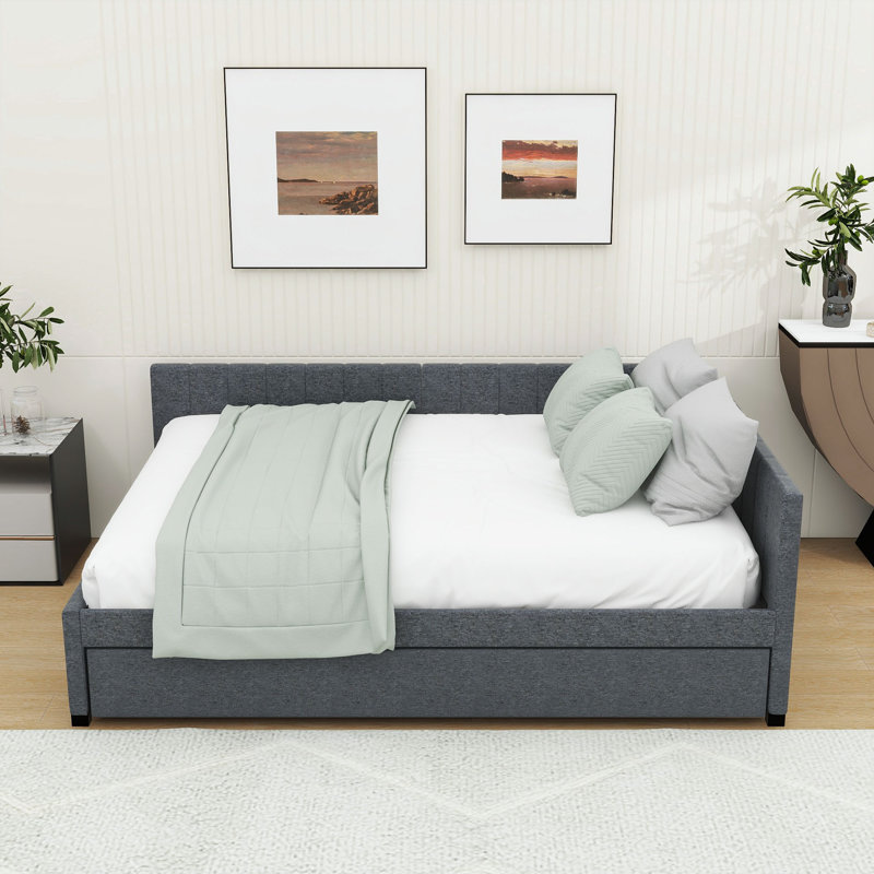Thelman Upholstered Daybed, Gray, Full / Double