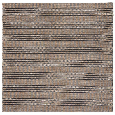 Giannopoulos Striped Flatweave Black/Natural Beige Area Rug