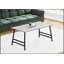 Table basse rectangulaire moderne avec dessus en stratifié gris et pieds en métal noir pour petits salons-1061181287