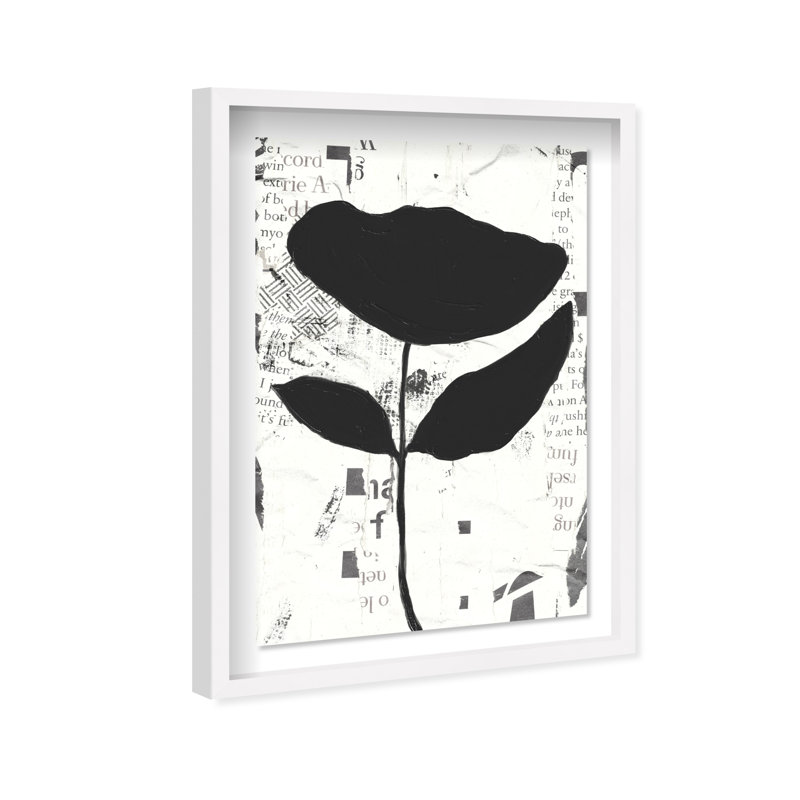 Single Tulip Print by Oliver Gal, 16.5"H x 11.5"W, White Shadowbox