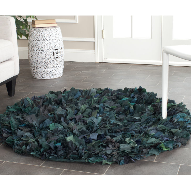 Godsey Shag Hand Woven Performance Rug, Round 4'