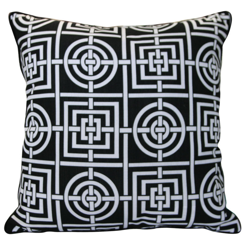 Coussin en cobalt Hornsey, Noir