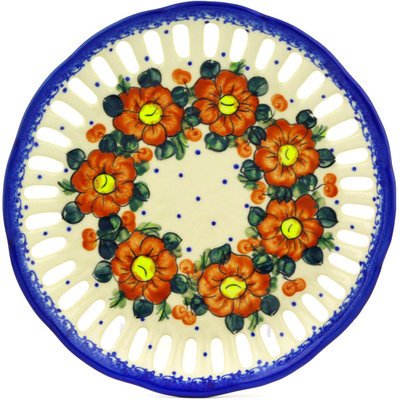 Polish Pottery 9" Plate with Holes