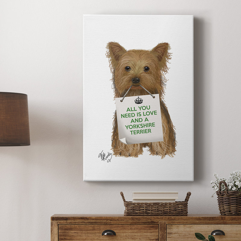 Love and Yorkshire Terrier - galerie sur mesure, H 36 po x l 24 po