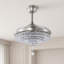 Ventilateur de plafond en cristal 42 pouces rétractable avec lumières