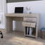 Bureau d'ordinateur calcaire, deux tiroirs