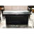 57In Gas Propane Fire Pit Table For Outdoor Use, 50000Btu Aluminum Fireplace With Lid And Glass, Rectangular Dining Backyard Garden Deck Patio, Hammered Black Feature, Table, & Dinning Design,