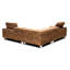 Calysta Leather Air Suede Look Corner Sofa with Adjustable Headrests-984594794