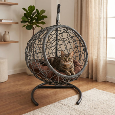 Cat Swing Bed with Stand & Cushion