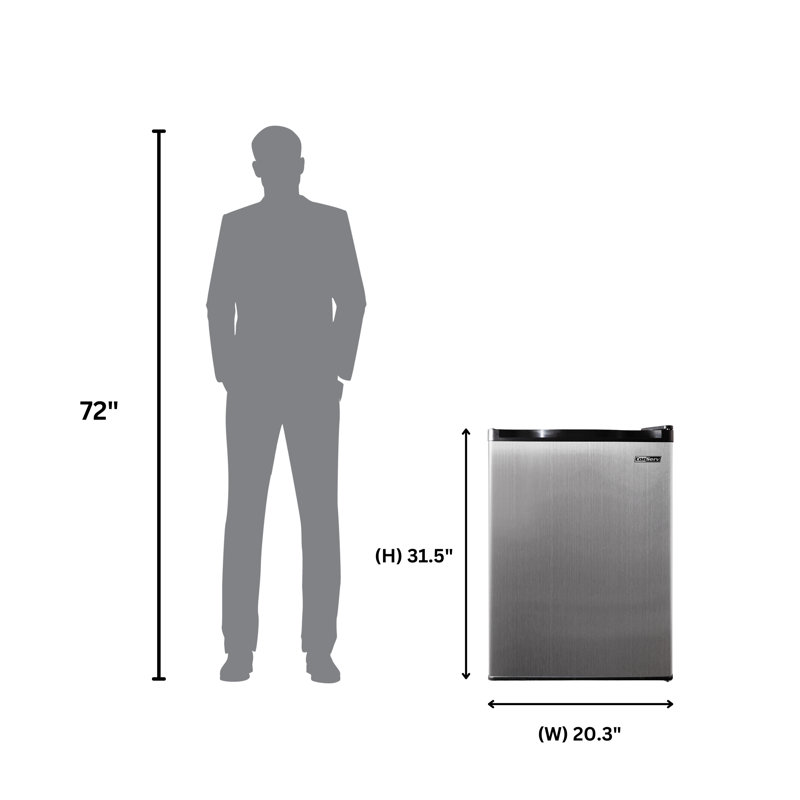 Conserv 20in STAINLESS Compact Refrigerator 4.5cF Reversible Door 110V