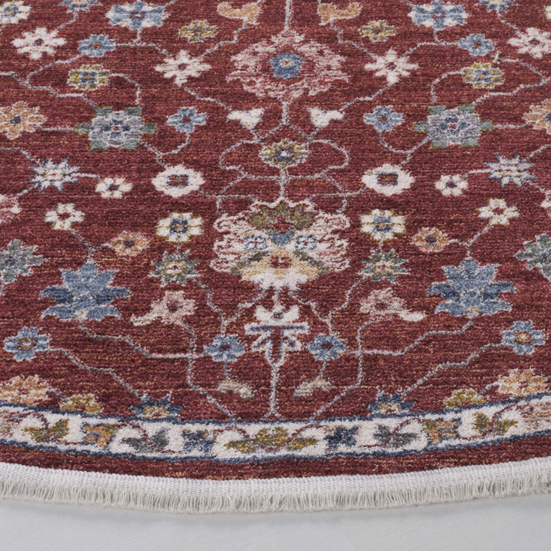 Kempton Floral Rug, Round 6'7"
