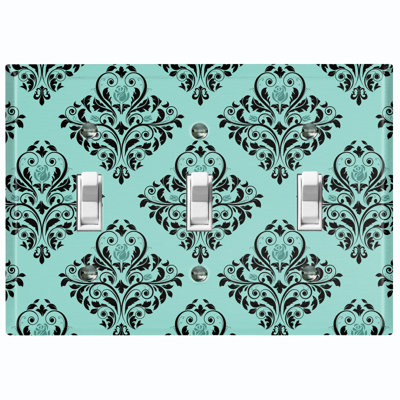 Patterned 3 - Gang Toggle Light Switch Standard Wall Plate