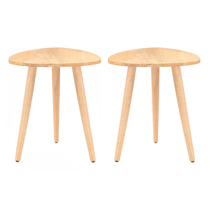 Axel Solid Wood End Tables, Natural, 18" H x 16" W x 16" D