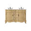 Meuble-lavabo double 54 po beige antique-137891538