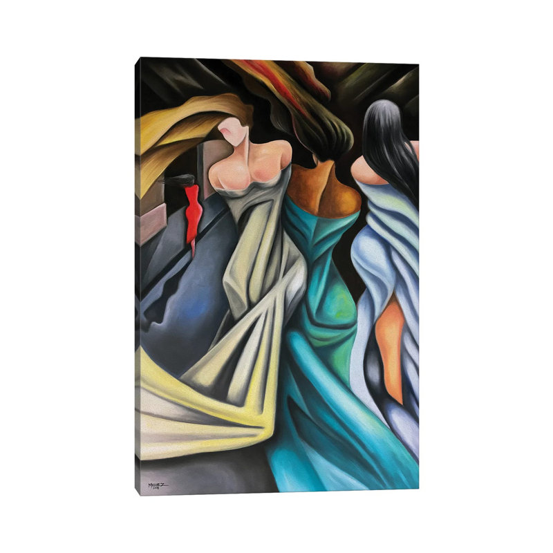 The Red Dress by Dixie Miguez - Painting on Canvas, Wrapped Canvas, 45.72cm H x 30.48cm W x 1.91cm D