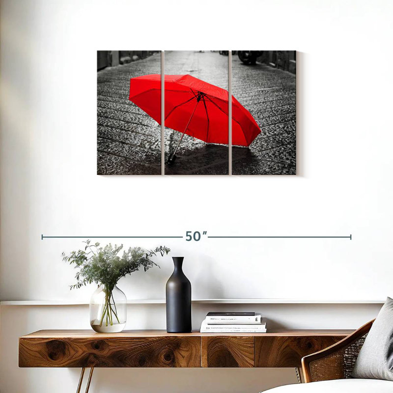 Parapluie rouge vif Kerner, H 20 po x l 33 po